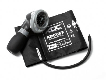 American Diagnostic Corp Diagnostix Aneroid Sphygmomanometer Palm Style Hand Held 1-Tube Adult Size Arm - 703-10SARB