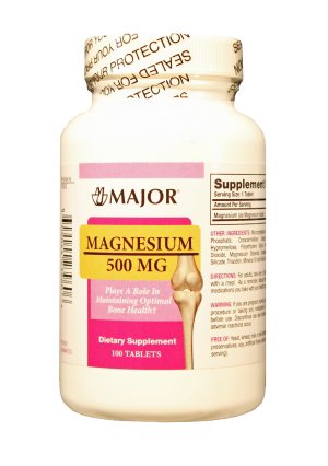 Major Pharmaceuticals Major Mineral Supplement Magnesium Chloride 500 mg Strength Tablet 100 per Bottle - 904423960