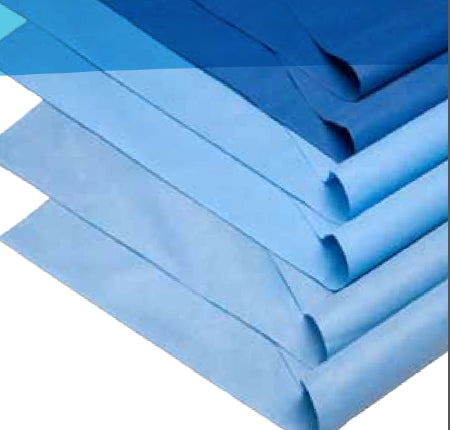 DuraBlue CH100 - Sterilization Wrap Light Blue 36 X 36 Inch Dual Layer SMS Polypropylene Steam / EO Gas / Hydrogen Peroxide - CH1G0036
