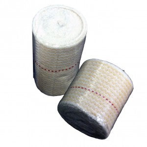Carolina Narrow Fabric E-Wrap Elastic Bandage 6 Inch X 5 Yard Standard Compression Double Hook and Loop Closure Beige NonSterile - EB-6