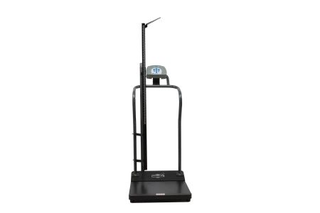 Health O Meter Health O Meter Handrail Scale w Height Rod TFT Digital Display 1000 lbs. / 474 kg Black / Gray AC Adapter / Battery Operated - 3001KL-AMHR