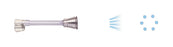 Zimmer Pulsavac Shower Spray Tip High Capacity, 9 cm, Alternative to Fan Spray 4 to 6 Pulsed Fluid Streams - 515039500
