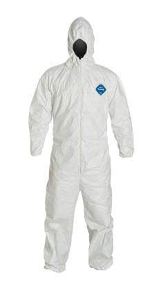 Fisher Scientific Tyvek 122S Coverall Medium White Disposable - 013612B