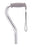 Nova Ortho-Med NOVA Offset Cane Nova Aluminum 30 to 39 Inch Height Silver - 1040SI