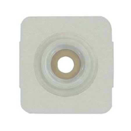 Securi-T - Ostomy Barrier Trim to Fit, Standard Wear Flexible Tape 44 mm Flange Green Code System Up to 1-1/4 Inch Opening 5 X 5 Inch - 7225134