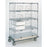 Super Adjustable - Exchange Cart Chrome 24 X 48 X 72 Inch 4 Wire Shelves, One Solid Shelf, Chrome Plated - ECM55XC