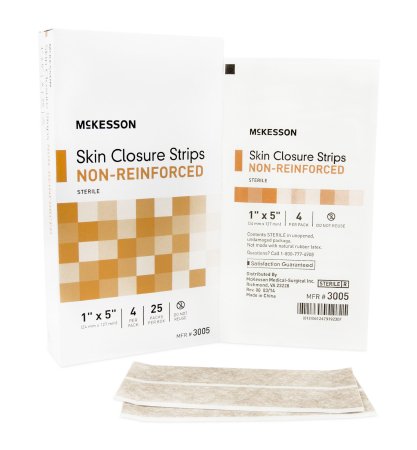 McKesson McKesson Skin Closure Strip 1 X 5 Inch Nonwoven Material Flexible Strip Tan - 3005