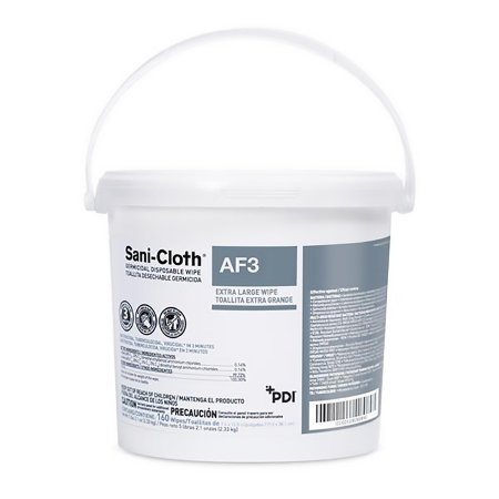 Sani-Cloth AF3 - Surface Disinfectant Cleaner Premoistened Germicidal Manual Pull Wipe 160 Count Pail Mild Scent NonSterile - P1450P