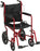 Drive Medical Lightweight Transport Chair Aluminum Frame with Red Finish 300 lbs. Weight Capacity Fixed Height / Padded Arm Black - ATC19-RD