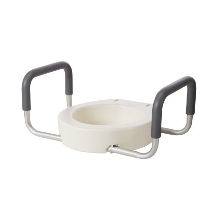 Patterson Medical Supply Drive Raised Toilet Seat with Arms drive 3-1/2 Inch Height White 300 lbs. Weight Capacity - 554887