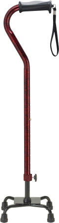 Drive Medical Drive Small Base Quad Cane drive Aluminum 30 to 39 Inch Height Black - 10378BK-6
