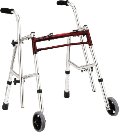 Drive Medical drive Glider Dual Release Folding Walker Aluminum Frame 175 lbs. Weight Capacity 22 to 33 Inch Height - 10222FRD-1