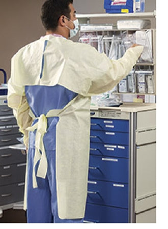 Tidi Products Tidishield Over-the-Head Protective Procedure Gown TIDIShield X-Large Unisex Yellow - 8573