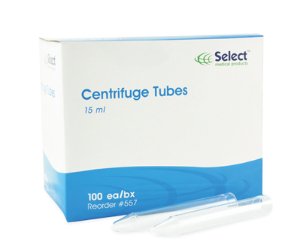 McKesson Select Centrifuge Tube Conical Bottom Plain 15 mL Without Color Coding Without Closure Polystyrene Tube - 557
