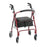 Nova Ortho-Med GetGO Classic 4 Wheel Rollator Red Folding Aluminum Frame - 4202CRD