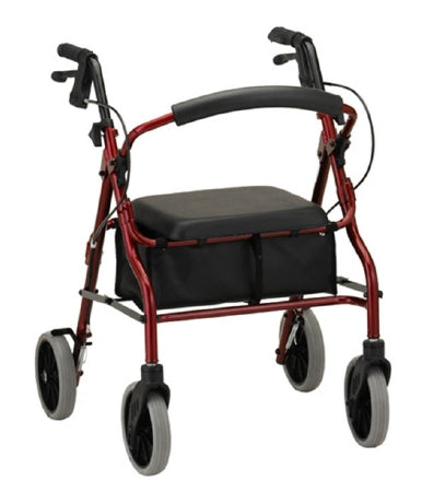 Nova Ortho-Med Zoom 20 4 Wheel Rollator Red Aluminum Frame 18 Inch - 4220RD