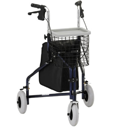 Nova Ortho-Med Traveler 3 Wheel Rollator Blue Aluminum Frame - 4900BL
