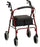Nova Ortho-Med Rollator Zoom 24 Red Adjustable Height Aluminum Frame - 4224RD