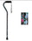 Nova Ortho-Med Offset Cane Nova Aluminum 30 To 39 Inch Height Black With Flowers Print - 1070BF