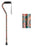 Nova Ortho-Med NOVA Offset Cane Nova Aluminum 30 to 39 Inch Height Green Paisley Design - 1070GP