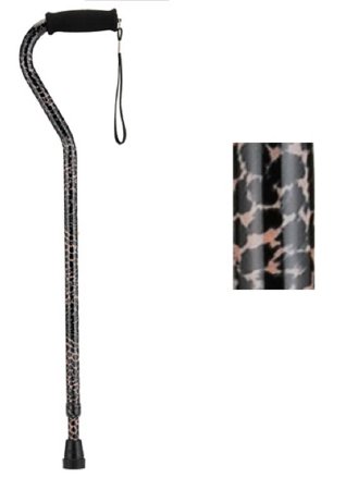 Nova Ortho-Med NOVA Offset Cane Nova Aluminum 30 to 39 Inch Height Leopard Design - 1070LP