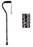 Nova Ortho-Med NOVA Offset Cane Nova Aluminum 30 to 39 Inch Height Leopard Design - 1070LP