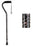 Nova Ortho-Med Offset Cane Nova Aluminum 30 To 39 Inch Height Leopard Print - 1070LP