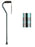 Nova Ortho-Med NOVA Offset Cane Nova Aluminum 30 to 39 Inch Height Green Plaid Design - 1070BP