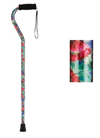 Nova - Offset Cane Aluminum 30 to 39 Inch Height Canterbury Print - Nova Ortho-Med - 2093