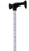 Nova Ortho-Med T-Handle Cane Aluminum 28 to 39 Inch Height White with Blue Flowers Design - 2022