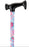 Nova Ortho-Med T-Handle Cane Aluminum 28 to 39 Inch Height Purple and Pink Flowers Design - 2011