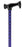 Nova Ortho-Med T-Handle Cane Aluminum 28 To 39 Inch Height Black / Blue - 2029