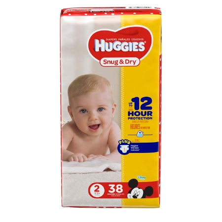 Kimberly Clark Huggies Snug & Dry Baby Diaper Tab Closure Size 2 Disposable Heavy Absorbency - 40667