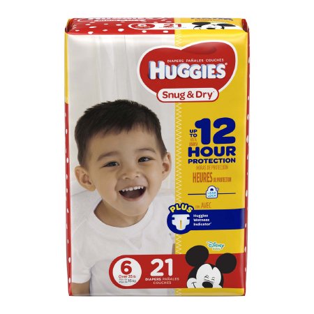 Kimberly Clark Huggies Snug & Dry Baby Diaper Tab Closure Size 6 Disposable Heavy Absorbency - 40674