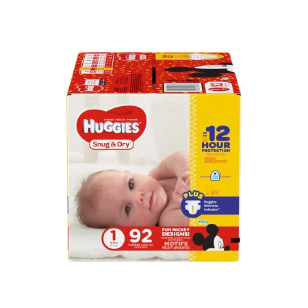 Kimberly Clark Huggies Snug & Dry Baby Diaper Tab Closure Size 1 Disposable Heavy Absorbency - 40653