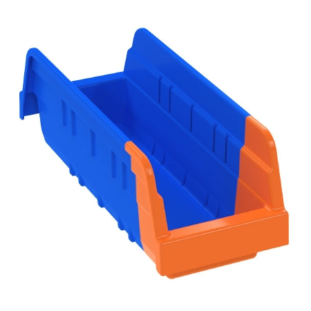 Akro-Mils Indicator Kanban Bin Blue / Orange Industrial Grade Polymers 4 X 4-1/4 X 11-5/8 Inch - 36442BLUE
