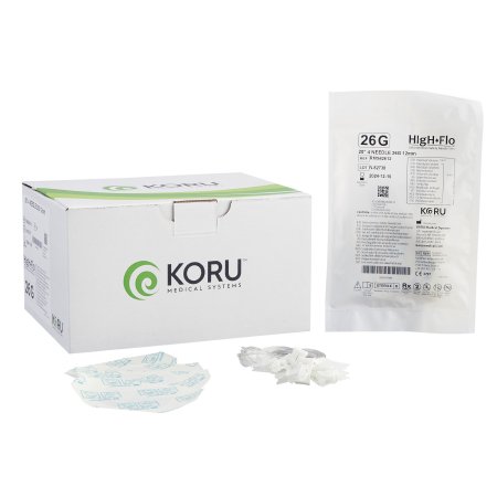 HIgH-Flo4 - Sub-Q Infusion Set 4 X 26 Gauge 12 mm 20 Inch Tubing Without Port - RMS42612