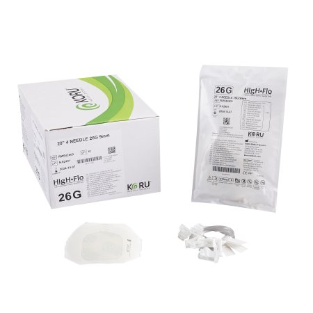 HIgH-Flo4 - Sub-Q Infusion Set 4 X 26 Gauge 9 mm 20 Inch Tubing Without Port - RMS42609