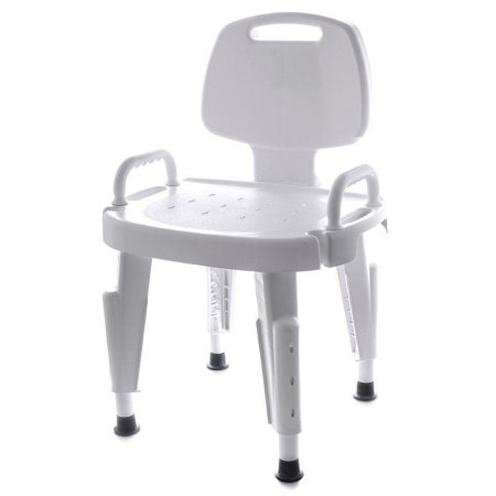 Maddak - Bath Bench Removable Arm Plastic Frame With Backrest 17 Inch Seat Width - 727142121
