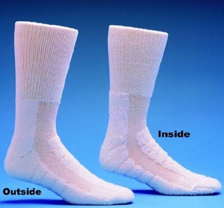 HealthDri - Diabetic Socks Calf High Size 9-11 White Closed Toe - 3555/D-1PK