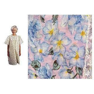 Salk Inc Lady Lace Patient Exam Gown One Size Fits Most Female Garden Print - 535LPG