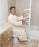 Stander - Security Pole with Curved Grab Bar White Powder-Coated Steel - 1100-W