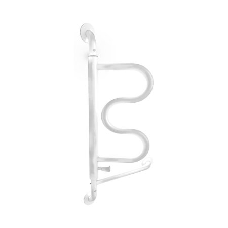 Stander - Curved Grab Bar White Zinc Plated Steel - 9000