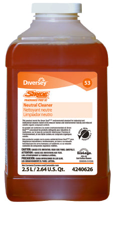 Diversey Stride - Floor Cleaner Liquid 2.5 Liter Bottle Unscented Manual Pour - DVS94240626