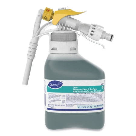 Diversey Crew - Surface Disinfectant Cleaner Nonacidic RTD Dispensing System Liquid Concentrate 1.5 Liter Bottle Fresh Scent NonSterile - DVS3364707
