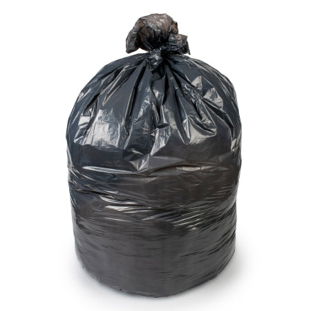 Colonial Bag - Trash Bag 45 gal. Black LLDPE 0.45 mil 40 X 46 Inch X-Seal Bottom Flat Pack - CXB46M