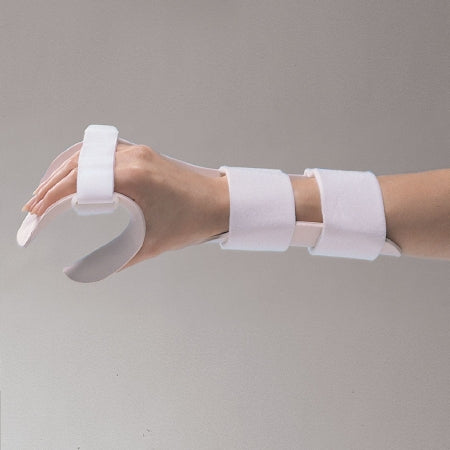 Rolyan Regular - Functional-Position Hand Splint Preformed Thermoplastic Right Hand White Medium - 70911201