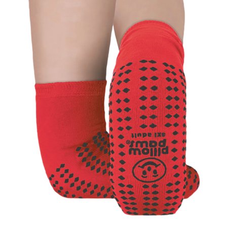 Pillow Paws Risk Alert Terries - Slipper Socks 3X-Large Red Ankle High - 3807-001