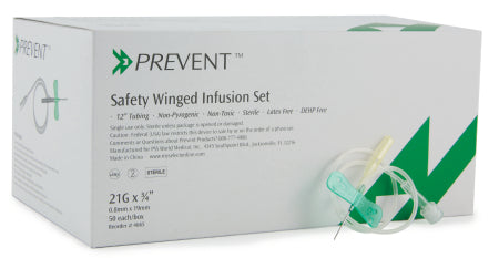 McKesson McKesson Prevent Infusion Set 21 Gauge 3/4 Inch 12 Inch Tubing Without Port - 4665
