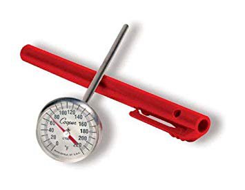 Fabrication Enterprises Parafin Bath Thermometer Fahrenheit 0° to 220°F Stainless Steel Probe - 11-1169